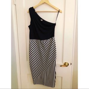 Eva Mendes One-Shoulder Dress